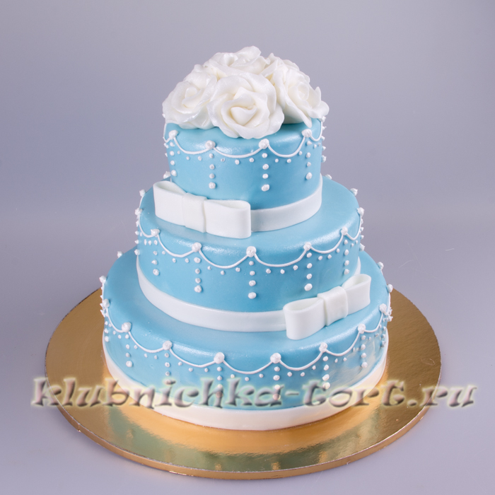Свадебный торт "Лазурный" 1600 руб/кг